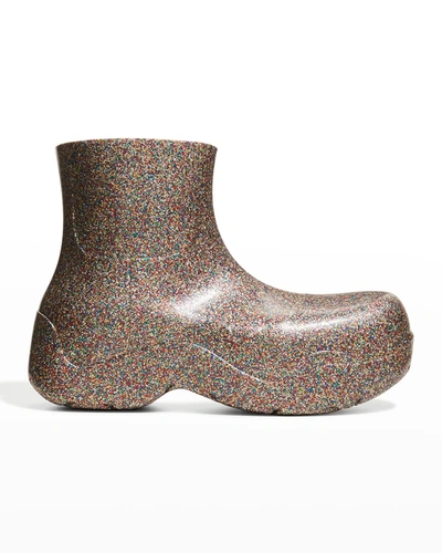 Shop Bottega Veneta Metallic Puddle Rain Booties In Multi