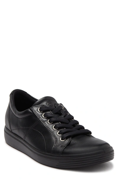 Shop Ecco Soft Sneaker In Blackblack/ Black Pu
