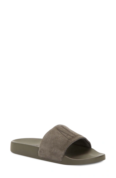 Shop Allsaints Sunland Slide Sandal In Charcoal Grey