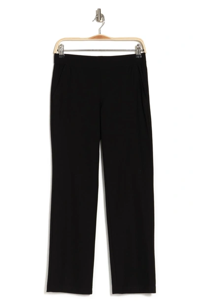 Shop Eileen Fisher Pull-on Straight Leg Pants In Black