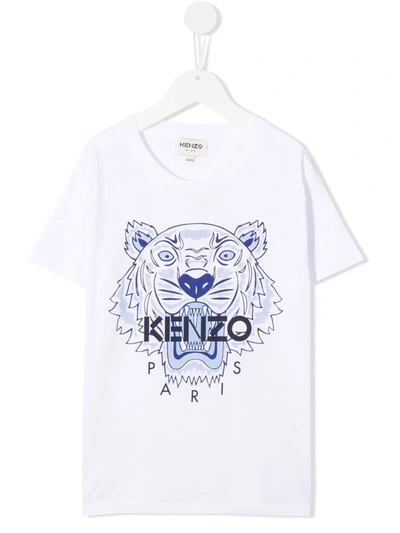 Shop Kenzo Logo Crew-neck T-shirt In White