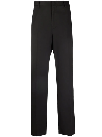Shop Valentino Straight-leg Tailored Trousers In Black