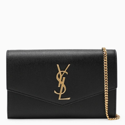 Shop Saint Laurent Black Uptown Chain Wallet