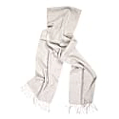 Kinalba Oban Light Grey Cashmere Scarf In Cashmere