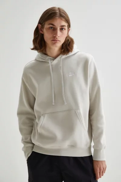 Shop Nike Sportswear Club Fleece Hoodie Sweatshirt In Neutral
