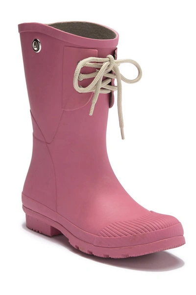 Nomad Kelly B Lace-up Waterproof Rain Boot In Dusty Rose