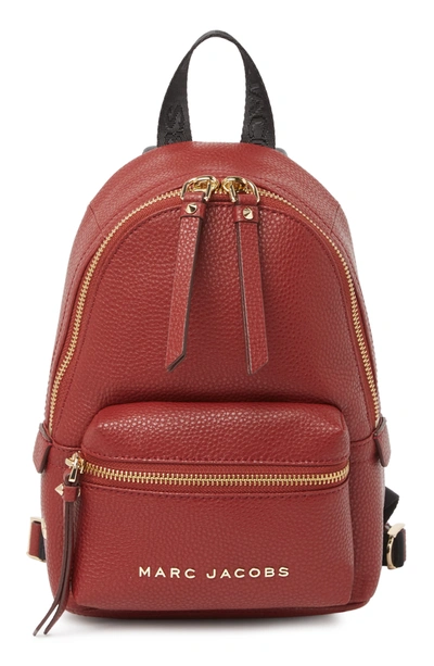 Shop Marc Jacobs Mini Leather Backpack In Syrah