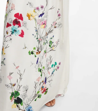 Shop Monique Lhuillier Printed Maxi Dress In White