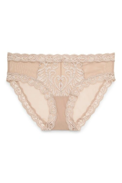 Shop Natori Feathers Hipster Panty In Port/sumac