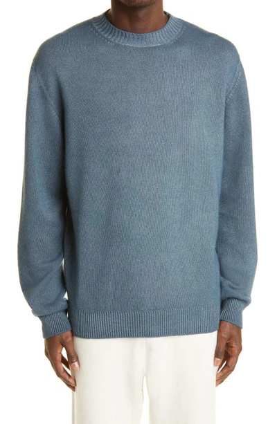 Shop Agnona Piece Dyed Cashmere Sweater In Light Peacock