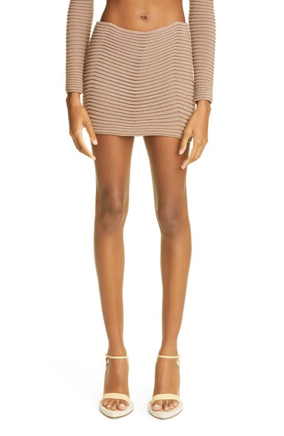 Shop Isa Boulder Bodycurl Rib Miniskirt In Yam