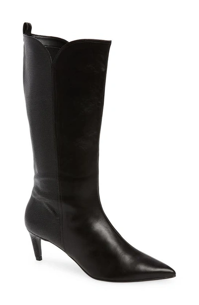 Shop Ted Baker Seydi Pointed Toe Boot In Black Leather Top Grain
