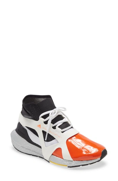 Shop Adidas By Stella Mccartney Ultraboost 21 Metallic Running Shoe In White/ Orange/ Black