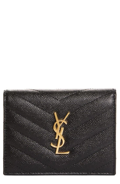 Monogram Matelassé Leather Wallet In Black