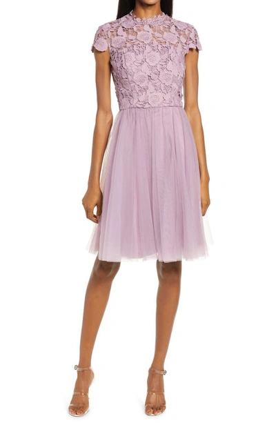 Chi Chi London Lace Bodice Bridesmaid Dress In Lilac | ModeSens