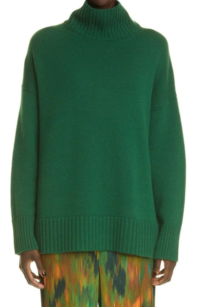 Shop Lafayette 148 Kindcashmere Turtleneck Sweater In Emerald