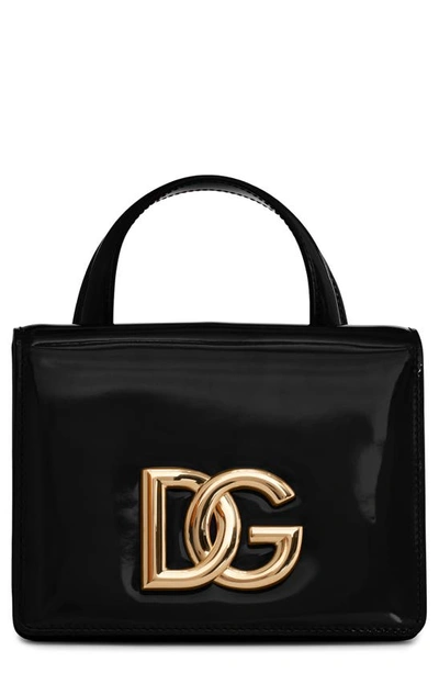 Shop Dolce & Gabbana 3.5 Calfskin Leather Crossbody Bag In Nero