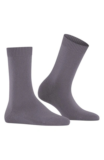 Shop Falke Cosy Wool Blend Crew Socks In Purple Haze