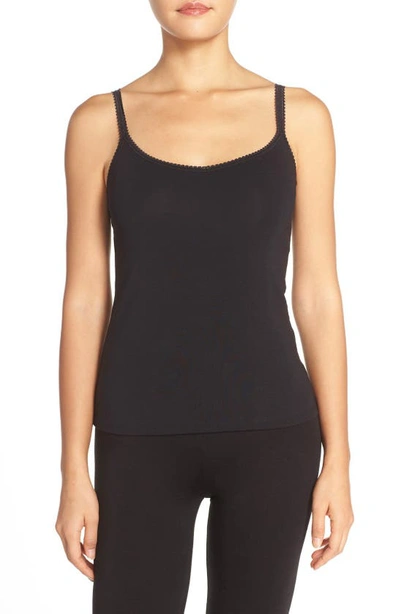 On Gossamer Cabana Cotton Blend Stretch Camisole In Black