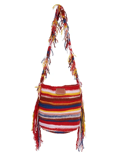 Shop Chloé Women's Jorge Cashmere Hobo Bag In Multicolor Red