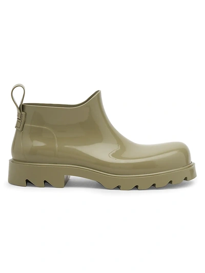 Shop Bottega Veneta Men's Rubber Ankle Boots In Travertine