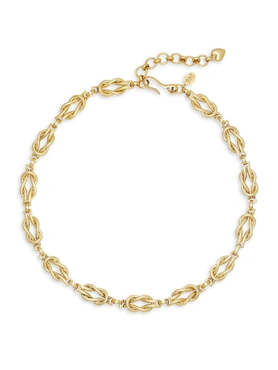 Shop Brinker & Eliza Women's Love Knot 24k Goldplated Necklace In Yellow Gold