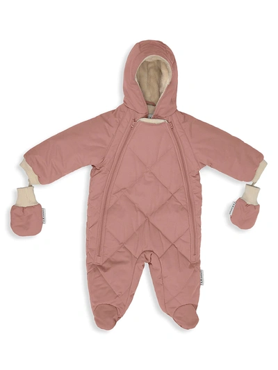 Shop 7am Baby Girl's Benji Water-repellent Snowsuit In Rose Dawn