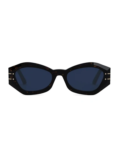 Shop Dior Women's Signature B1u Sunglasses In Havana