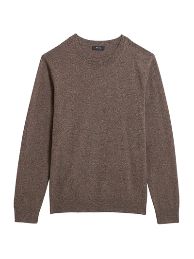 Shop Theory Men's Cashmere Pullover Sweater In Chanterell