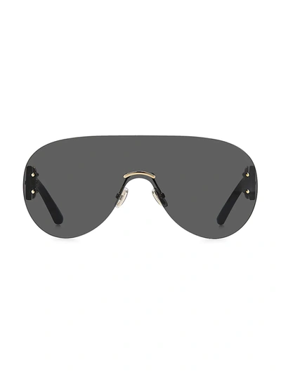 Shop Jimmy Choo Women's Marvin Shield Sunglasses In Black