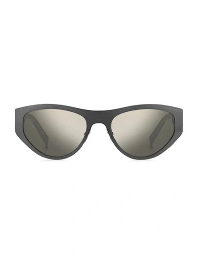 Shop Givenchy Gv 57mm Oval Sunglasses In Black