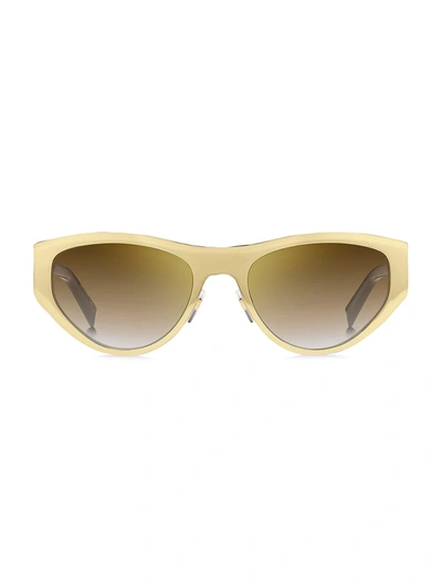 Shop Givenchy Gv 57mm Oval Sunglasses In Gold