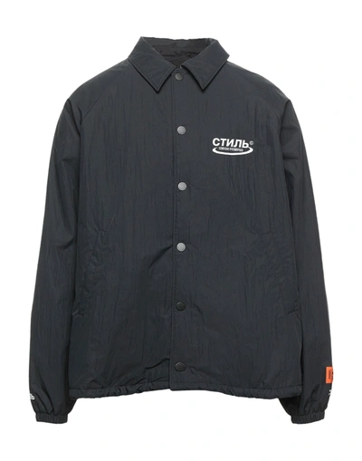 Shop Heron Preston Man Jacket Black Size S Polyester, Polyamide