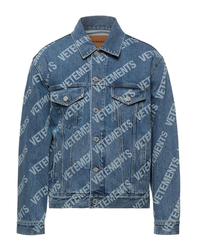 Shop Vetements Denim Outerwear In Blue