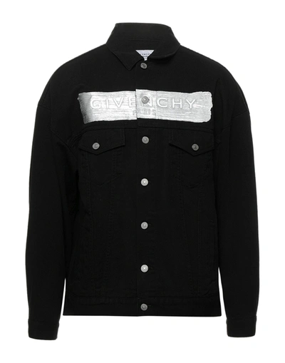 Shop Givenchy Man Denim Outerwear Black Size M Cotton