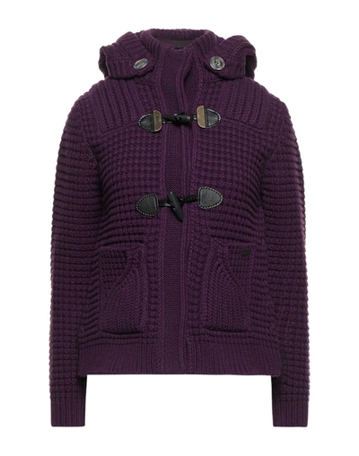 Shop Bark Woman Coat Dark Purple Size L Wool, Polyamide