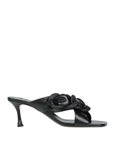Shop Ndegree21 Woman Sandals Black Size 8 Leather