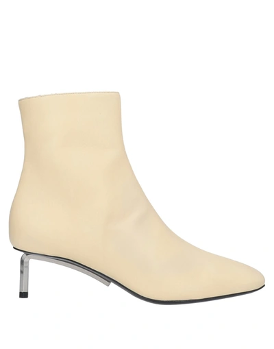 Shop Off-white Woman Ankle Boots Light Yellow Size 7 Soft Leather