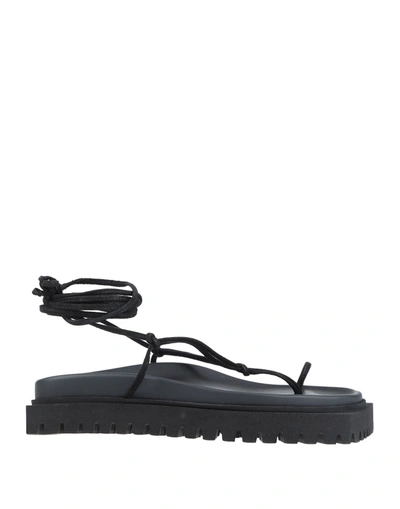 Shop Attico Toe Strap Sandals In Black