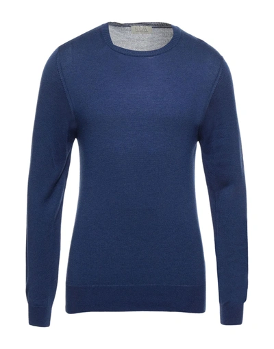 Shop N.o.w. Andrea Rosati Cashmere N. O.w. Andrea Rosati Cashmere Man Sweater Blue Size Xl Viscose, Polyamide, Cashmere