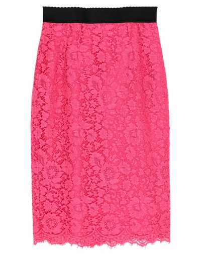 Dolce & Gabbana Midi Skirts In Fuchsia