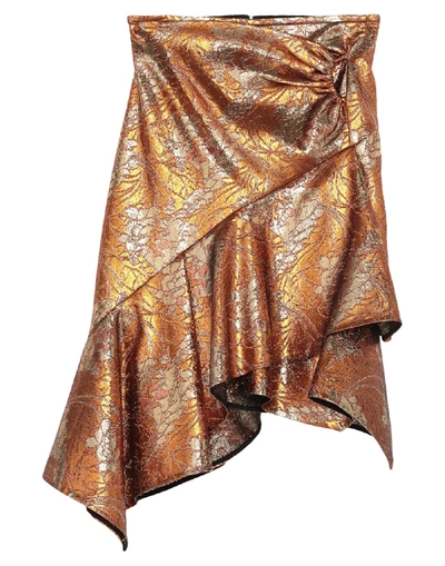 Shop Peter Pilotto Mini Skirts In Copper