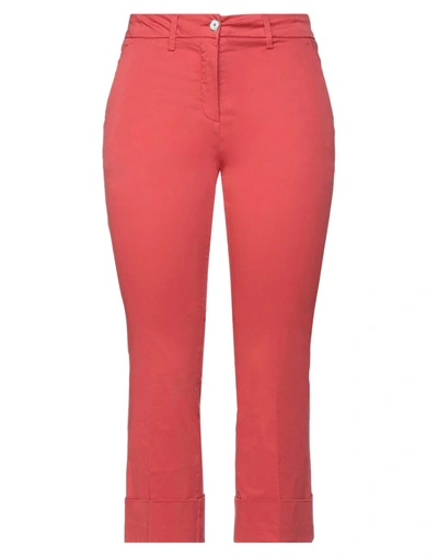 Shop Re-hash Re_hash Woman Pants Red Size 27 Cotton, Elastane