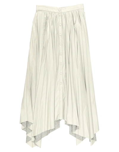 Shop Isabel Marant Midi Skirts In Light Grey