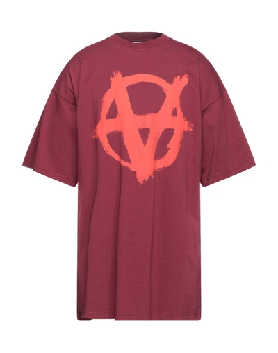 Shop Vetements Man T-shirt Deep Purple Size Xl Cotton