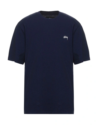 Shop Stussy T-shirts In Dark Blue
