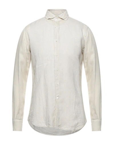 Shop Glanshirt Man Shirt Beige Size 15 Linen