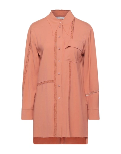 Shop Chloé Woman Shirt Salmon Pink Size 6 Viscose, Cotton, Polyamide
