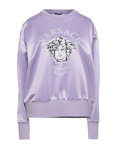 Shop Versace Sweatshirts In Lilac