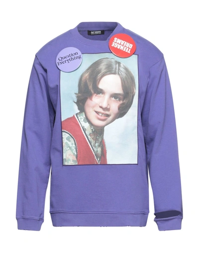Shop Raf Simons Man Sweatshirt Purple Size L Cotton